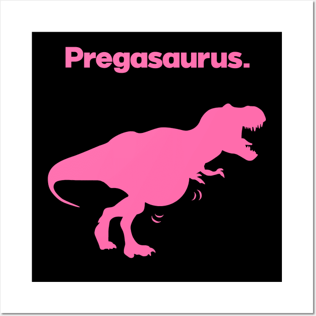 Pregasaurus Pregnant Dinosaur Wall Art by Wearing Silly